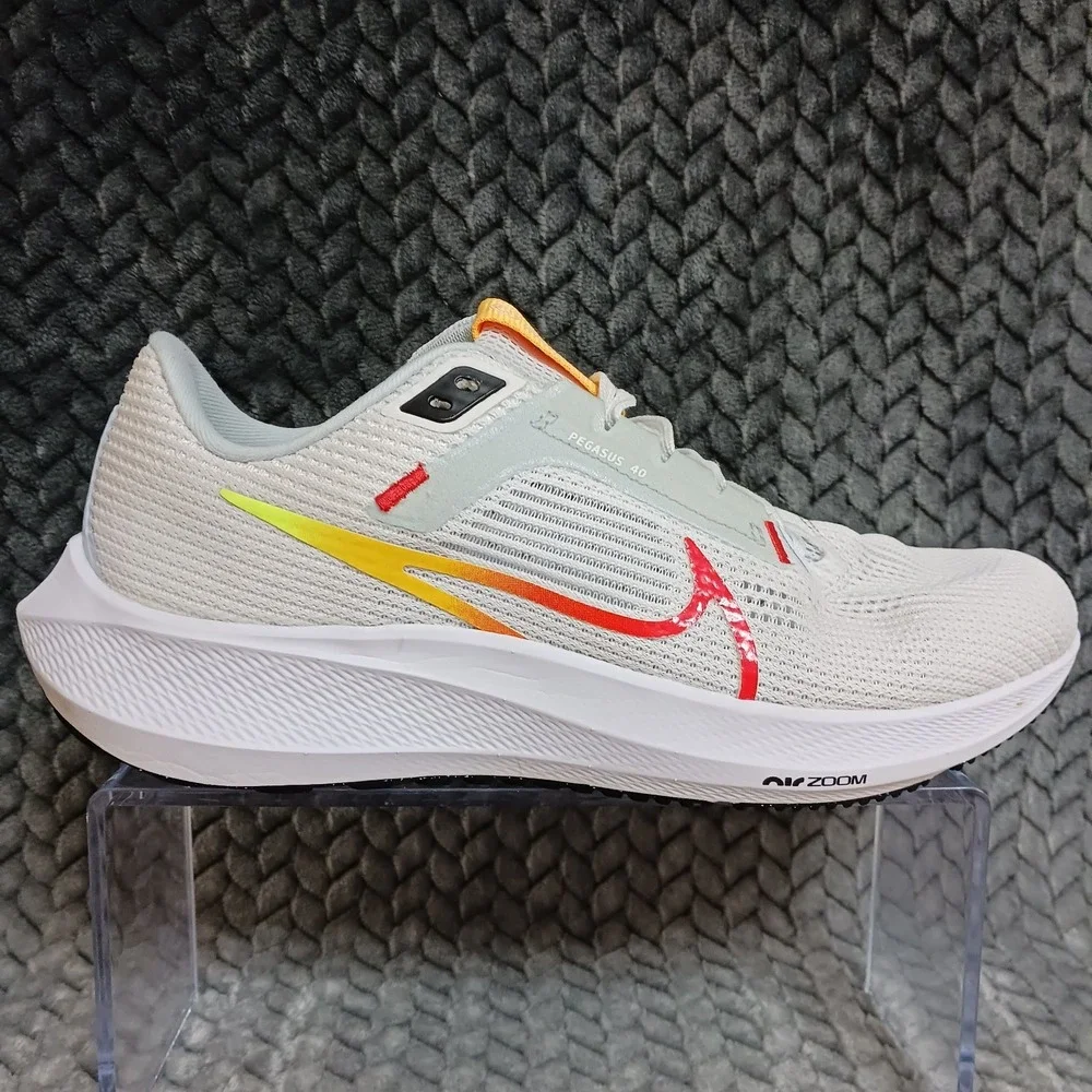 Nike Pegasus 40 Laser Orange Picante Red Blue Tint Women's Running Shoes Size 8